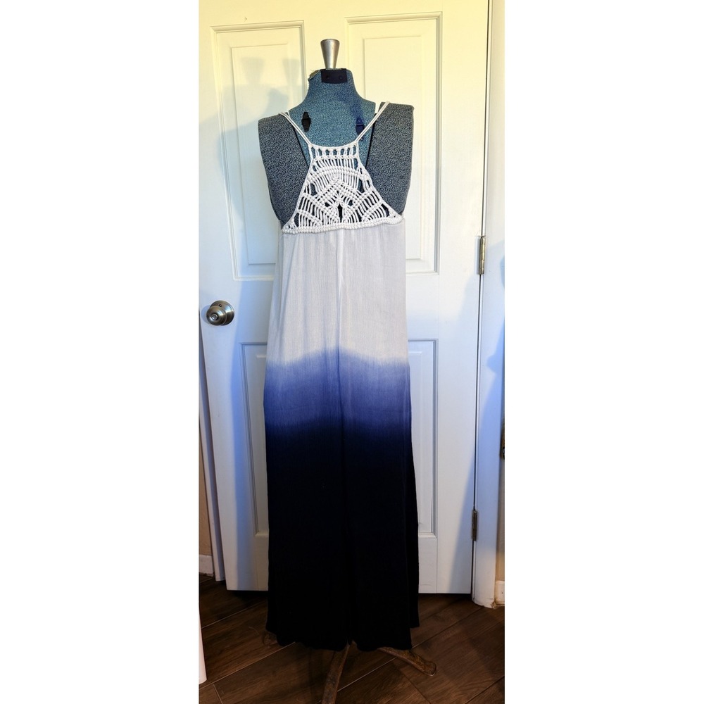 Anthropologie Saturday Sunday Maxi Ombre Tie Dyed Beachy Boho Dress Womens Small - Picture 3 of 13